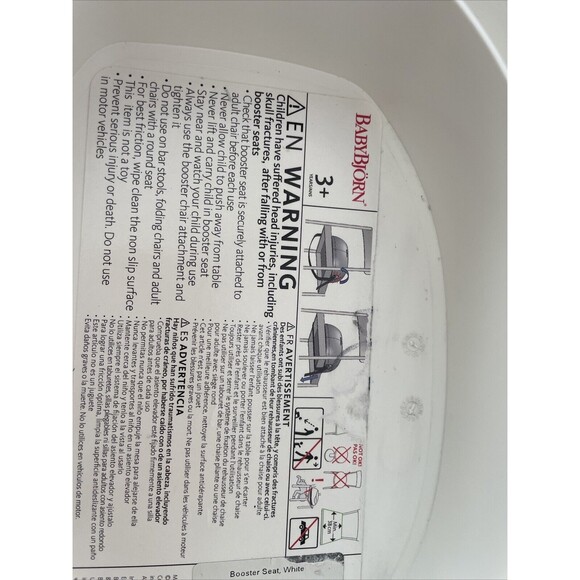 BabyBjörn Booster Seat 069021US White For Toddlers Using Existing Dining Chair - Picture 12 of 16